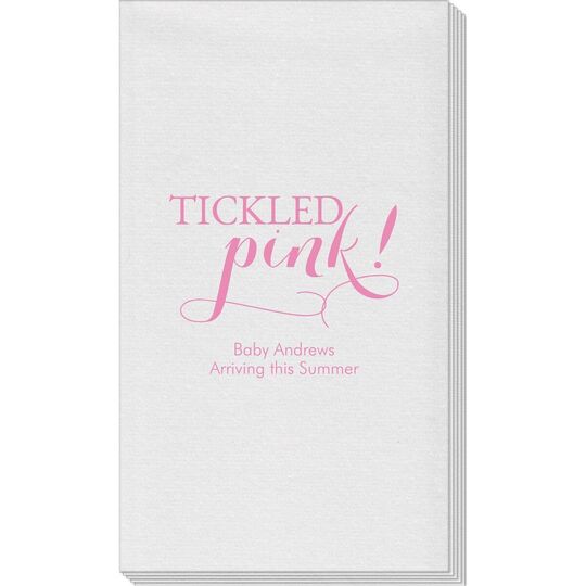Tickled Pink Linen Like Guest Towels